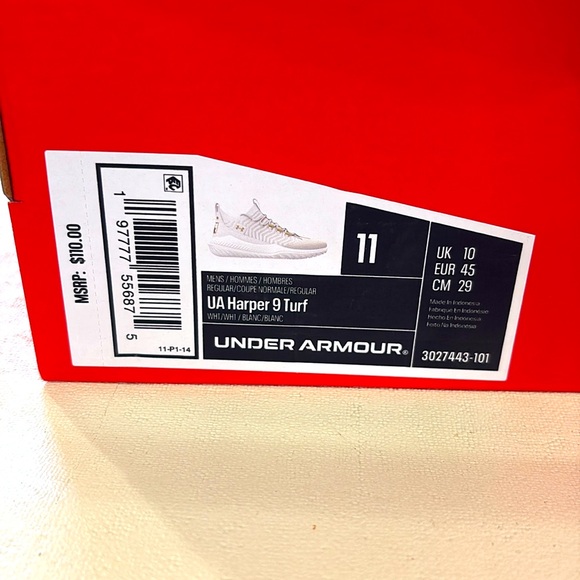 NWT - Under Armour Bryce Harper Turf Shoes - new in box - Picture 6 of 7